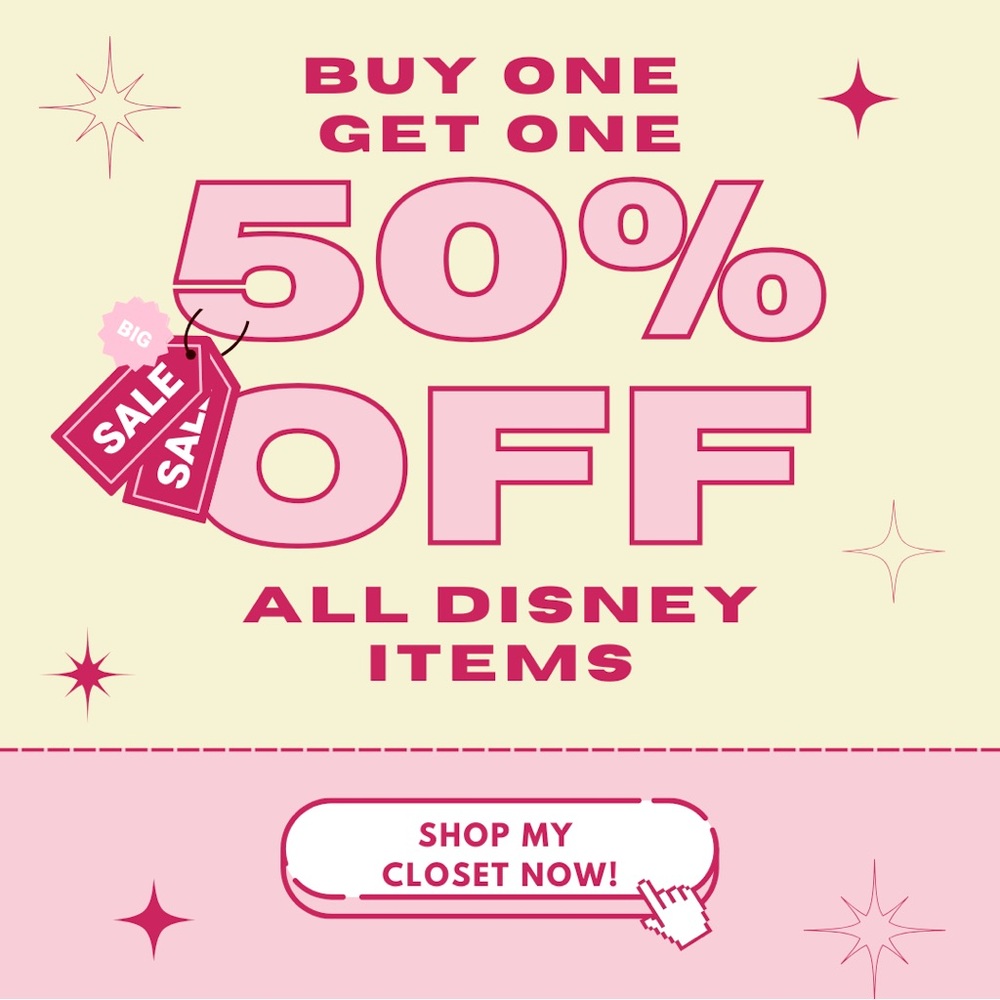 🔥Buy 1 Get 1 50% Off On All Disney Items In My Closet!!!